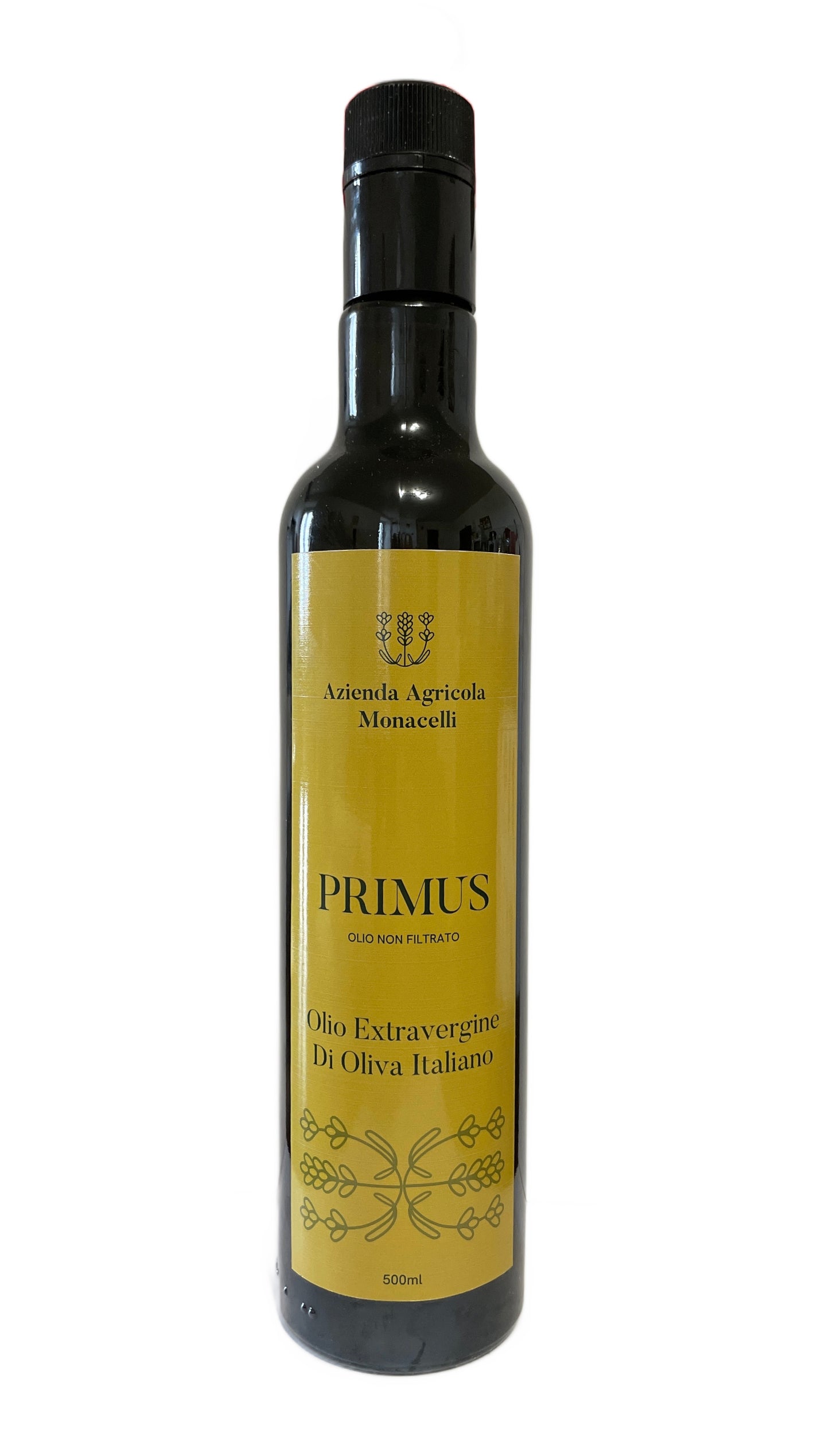 Primus 500 ml OLIO EXTRA VERGINE DI OLIVA 100%UMBRO non filtrato