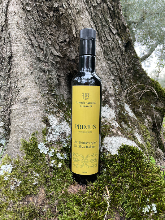 Primus 500 ml OLIO EXTRA VERGINE DI OLIVA 100%UMBRO non filtrato